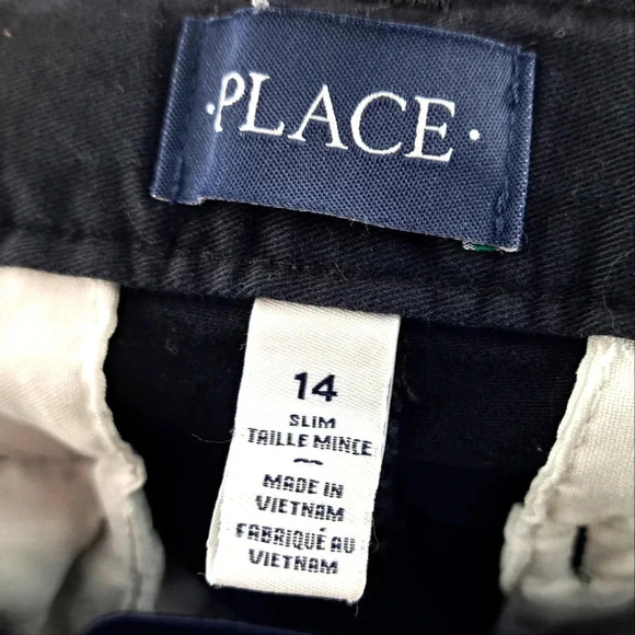 Children's Place Boys 14 slim adjustable waist dress pants - Black - Picture 6 of 7